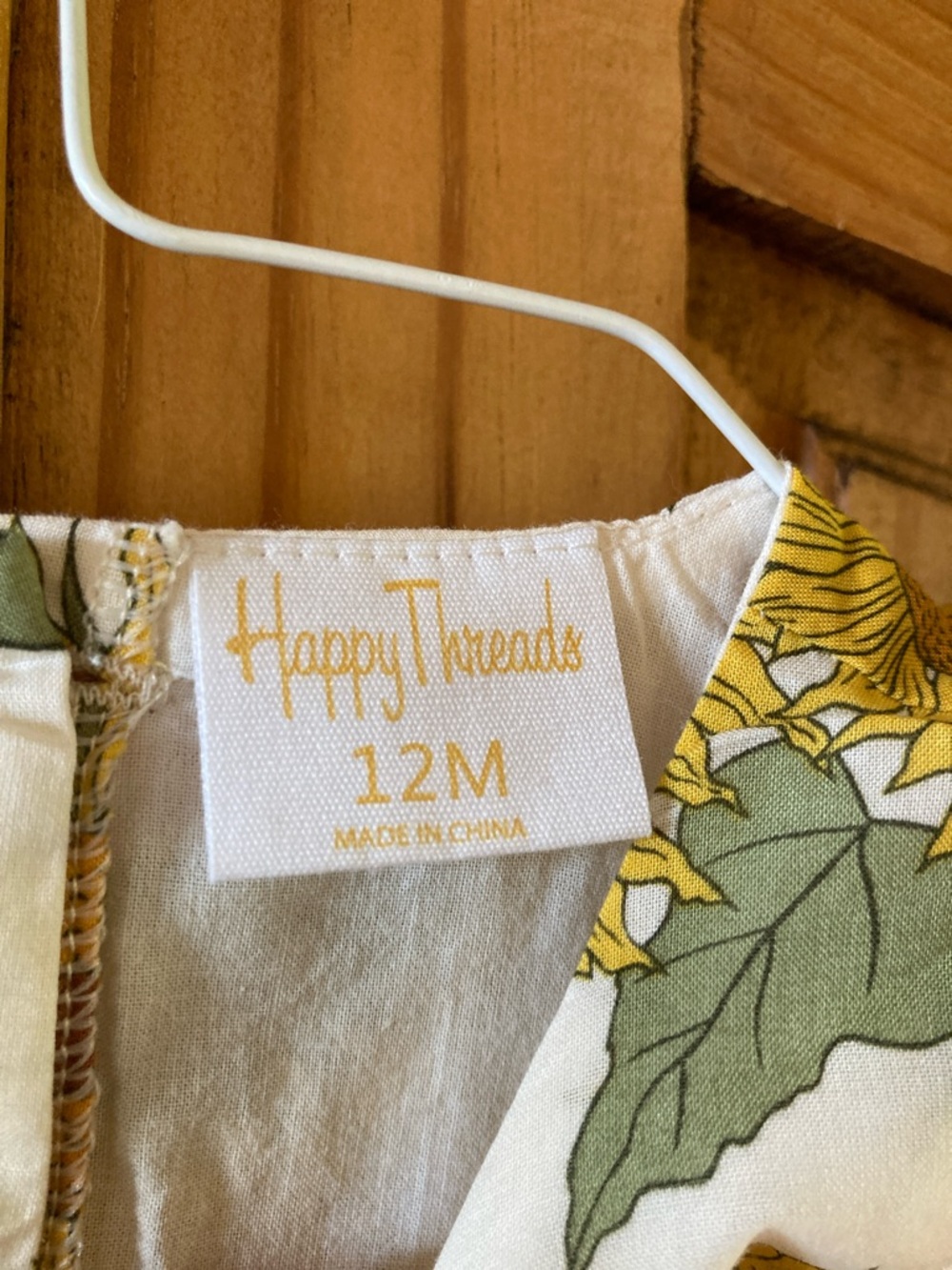 Girls Happy Threads yellow sunflowers long sleeve shirt size 12 months - Picture 3 of 7